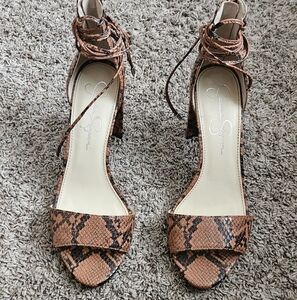 Jessica Simpson Brown Snake Print Women's Heels